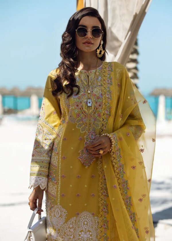 Kanwal Malik Amber 3PC Stitched Lawn Suit - Image 3