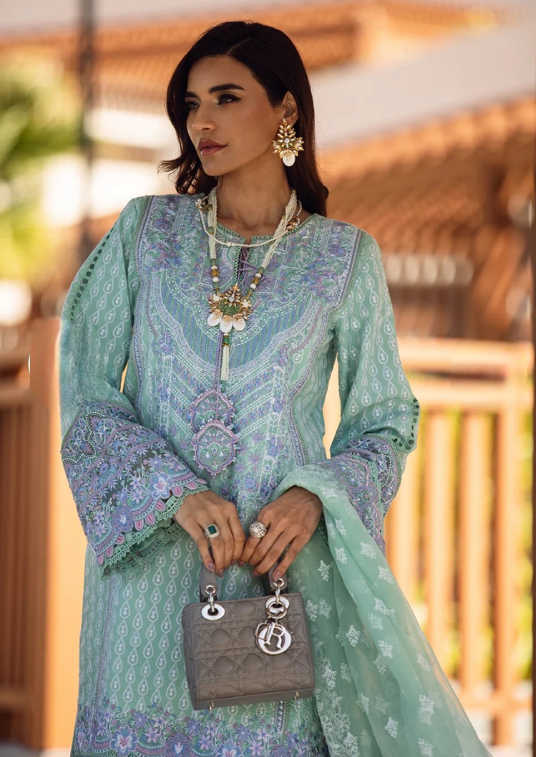 Kanwal Malik FLORA 3PC Stitched Lawn Suit - Image 2