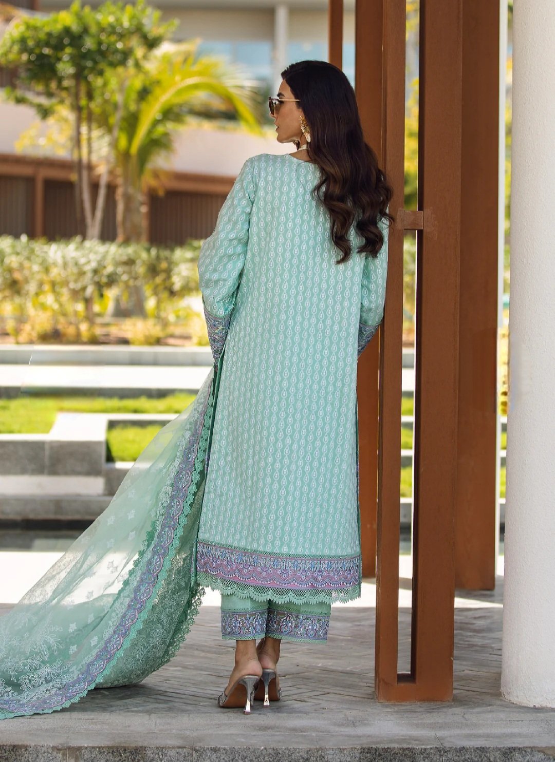 Kanwal Malik FLORA 3PC Stitched Lawn Suit - Image 4