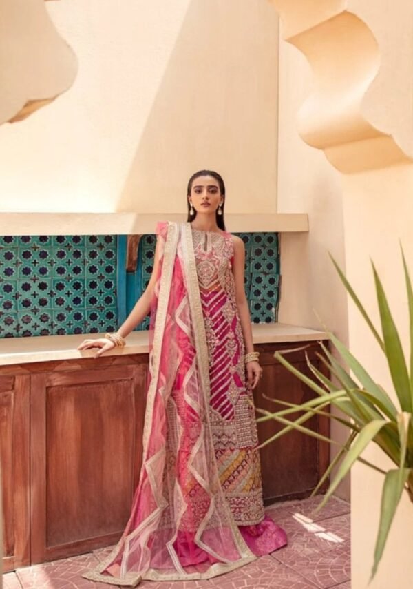 MNM Stitched Formal Dress - Orchid Petal (FH-01) - Image 3