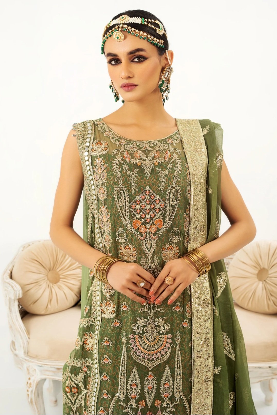 MNM 3PC Stitched Formal Dress - Jashan-E-Feroza (QFD-0056) - Image 2