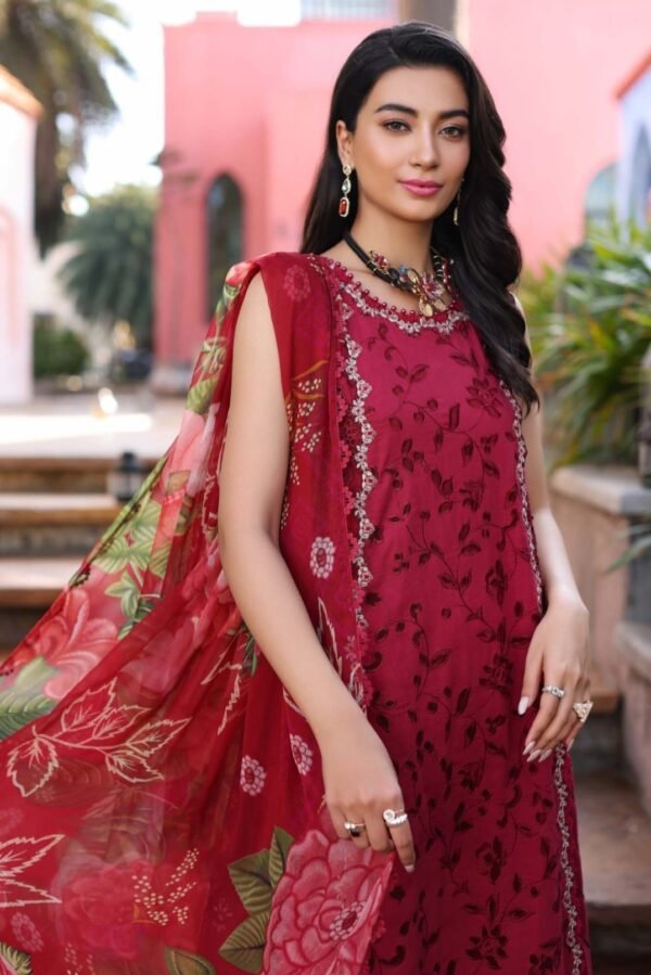 Noor Luxury Chikankari Lawn Stitched NLCL23-D3-A - Image 3