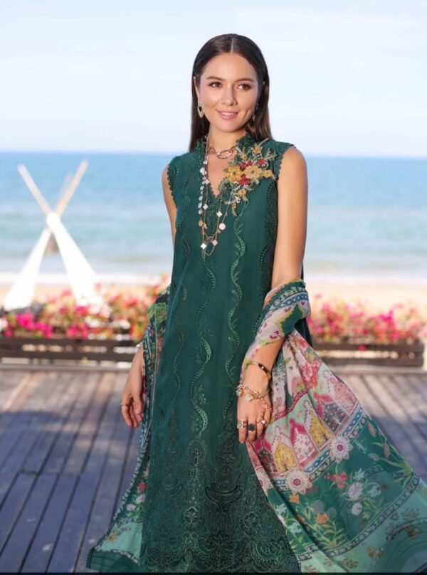 Noor Luxury Chikankari Lawn stitched NLCL23-D1-B - Image 3