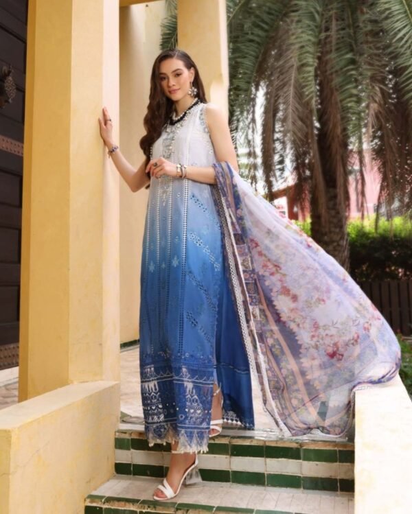 Noor Luxury Chikankari Lawn stitched NLCL23-D7-B