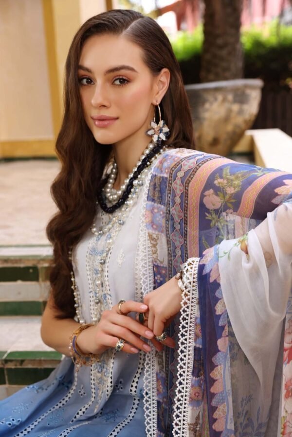 Noor Luxury Chikankari Lawn stitched NLCL23-D7-B - Image 2