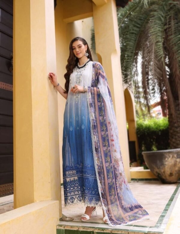 Noor Luxury Chikankari Lawn stitched NLCL23-D7-B - Image 3