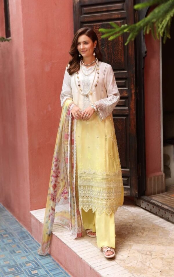 Noor Luxury Chikankari Lawn stitched NLCL23-D7-A - Image 3