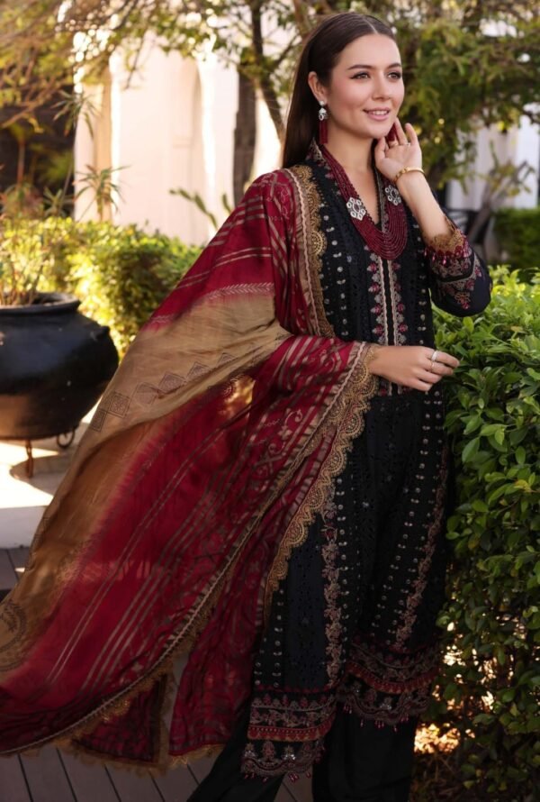 Noor Luxury Chikankari Lawn stitched NLCL23-D11-B - Image 3