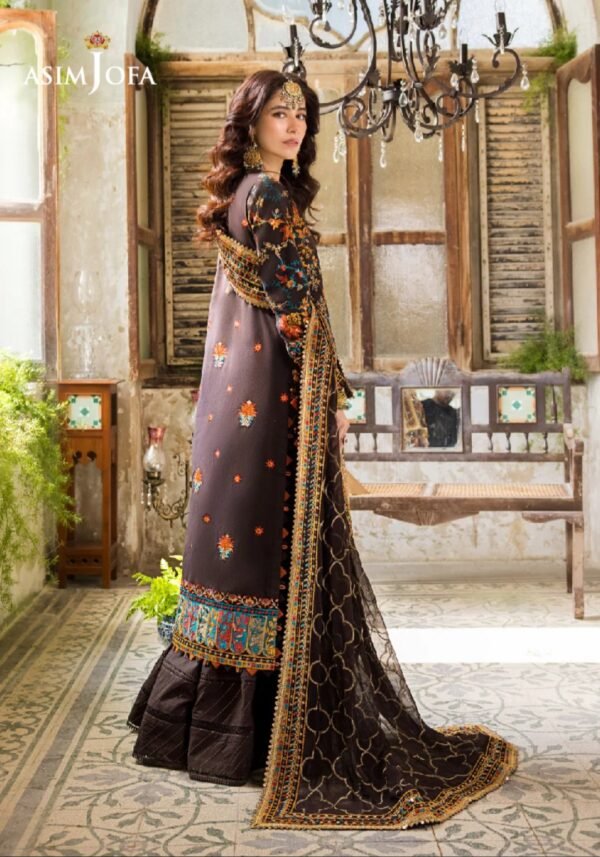 Asim Jofa Stitched Luxury Lawn AJLR-01 - Image 5