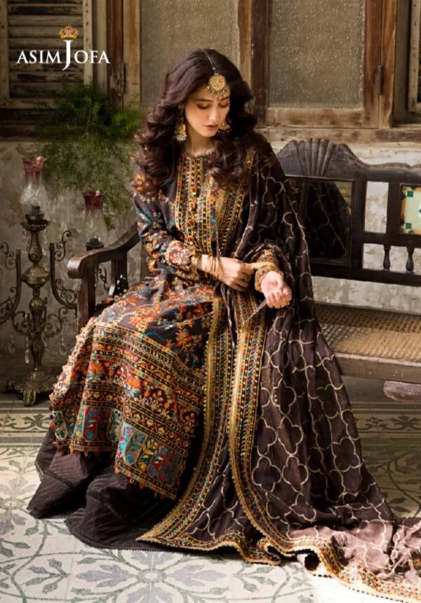 Asim Jofa Stitched Luxury Lawn AJLR-01 - Image 3
