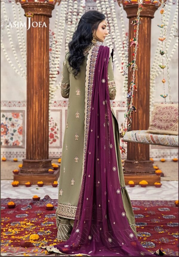 Asim Jofa Stitched Luxury Lawn AJLR-06 - Image 5