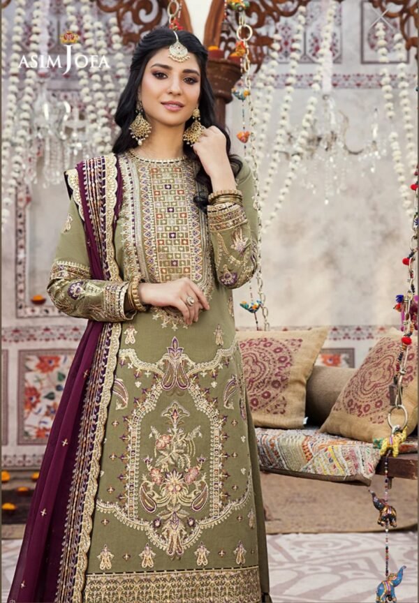Asim Jofa Stitched Luxury Lawn AJLR-06 - Image 2