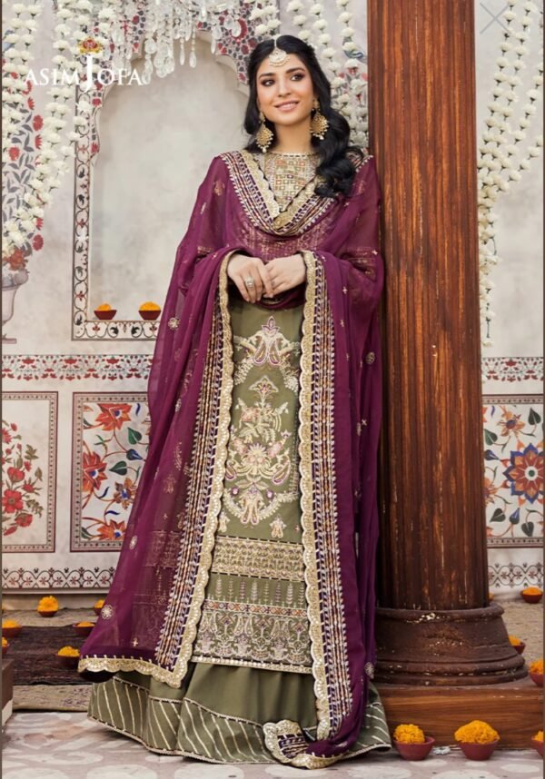 Asim Jofa Stitched Luxury Lawn AJLR-06 - Image 3