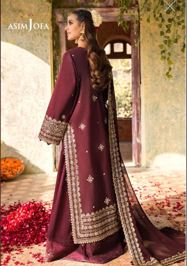 Asim Jofa Stitched Luxury Lawn AJLR-08 - Image 3