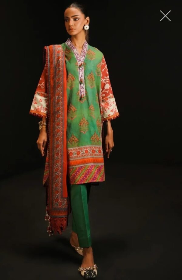 Sana Safinaz 3PC Stitched Mahay Collection H231-012A-CG - Image 2