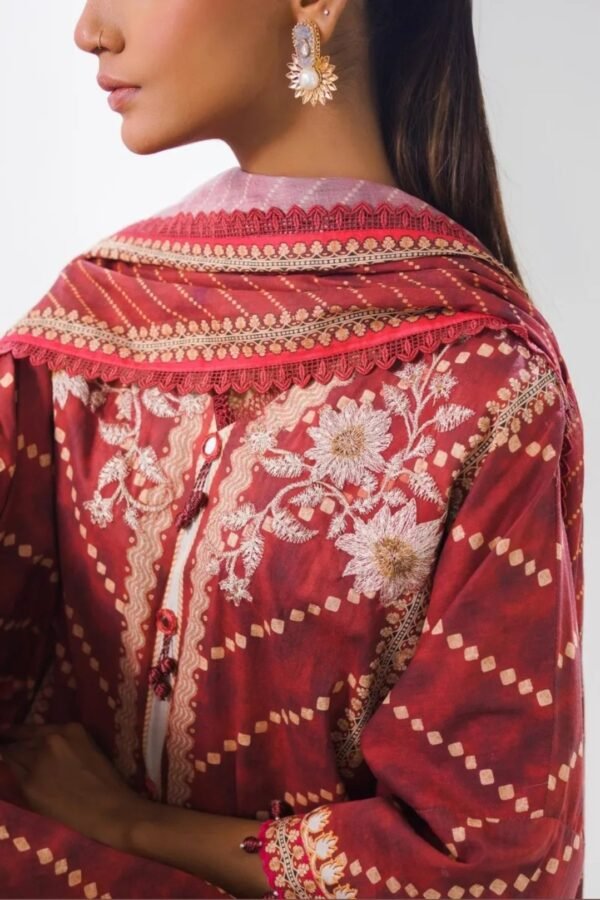 Sana Safinaz 3PC Stitched Mahay Collection H231-013A-CG - Image 2