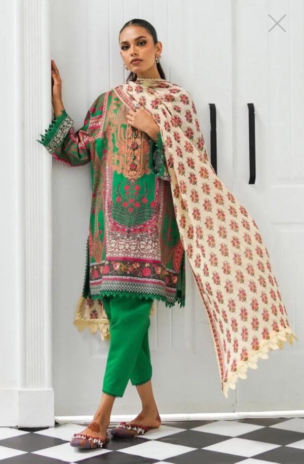 Sana Safinaz 3PC Stitched Mahay Collection H231-015B-CI - Image 2