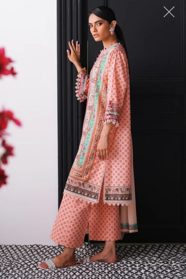 Sana Safinaz 3PC Stitched Mahay Collection H231-018A-AG - Image 2