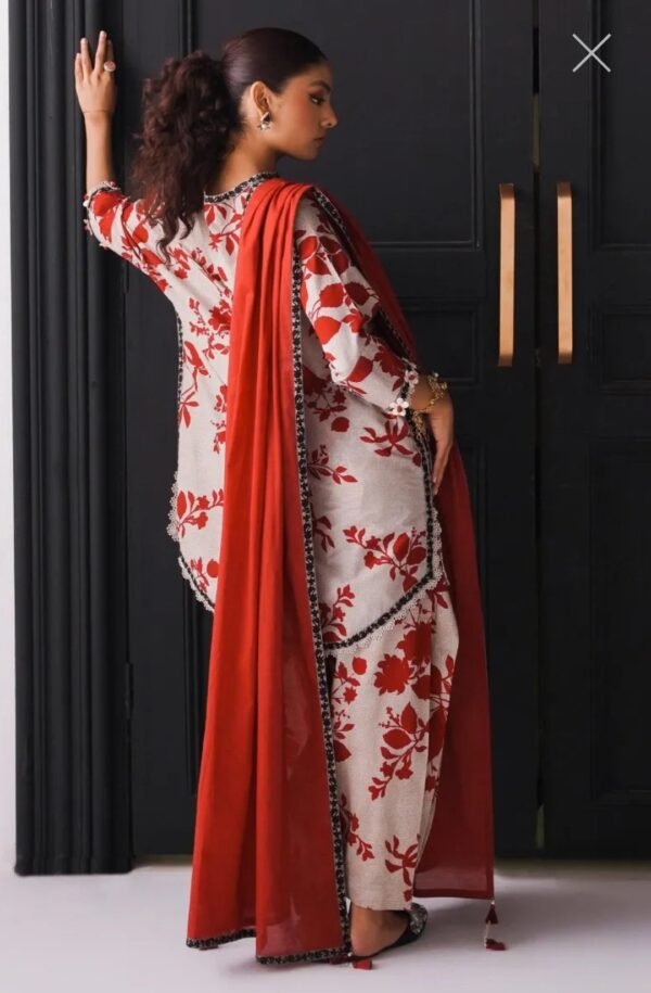 Sana Safinaz 3PC Stitched Mahay Collection H231-026A-AG - Image 3