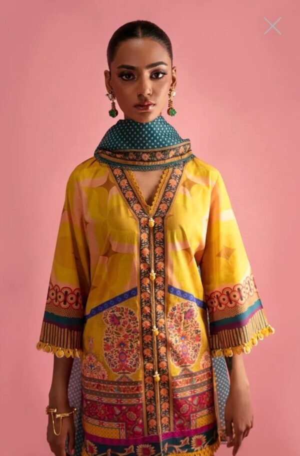 Sana Safinaz Stitched 3PC Mahay Collection H231-022B-AG - Image 3