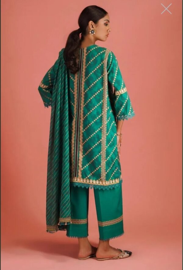 Sana Safinaz 3PC Stitched Mahay Collection H231-013B-CG - Image 3