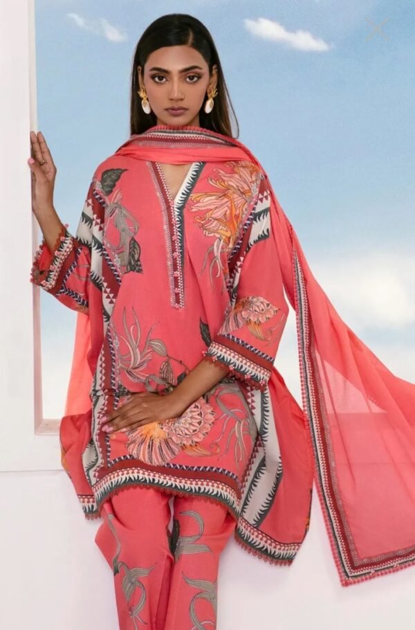 Sana Safinaz 3PC Stitched Mahay Collection H231-006B-AG - Image 2