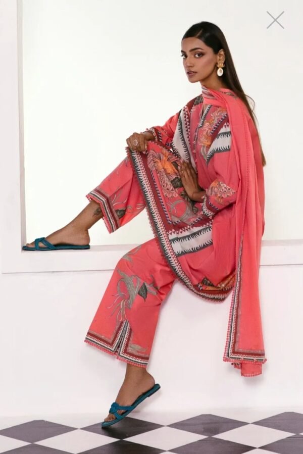 Sana Safinaz 3PC Stitched Mahay Collection H231-006B-AG - Image 3