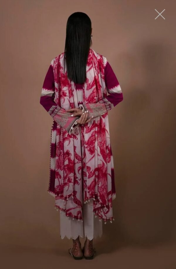 Sana Safinaz 3PC Stitched Mahay Collection H231-004A-BI - Image 3