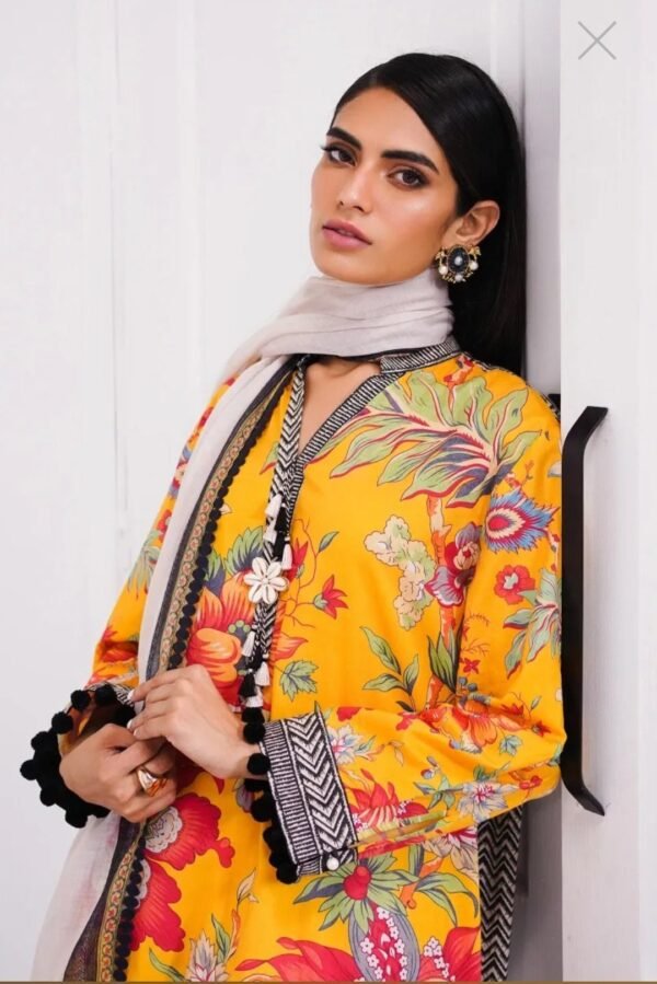Sana Safinaz 3PC Stitched Mahay Collection H231-025A-G - Image 2