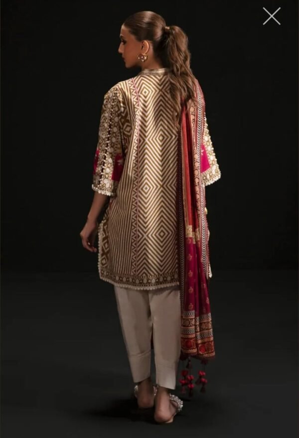 Sana Safinaz 3PC Stitched Mahay Collection H231-029A-BG - Image 4
