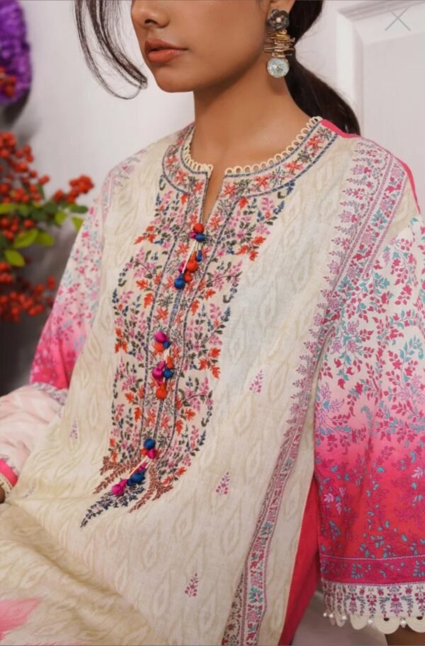 Sana Safinaz 3PC Stitched Mahay Collection H231-019A-G - Image 2