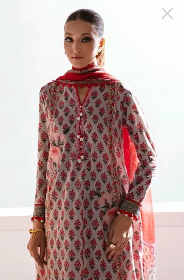 Sana Safinaz 3PC Stitched Mahay Collection H231-017B-BG - Image 2