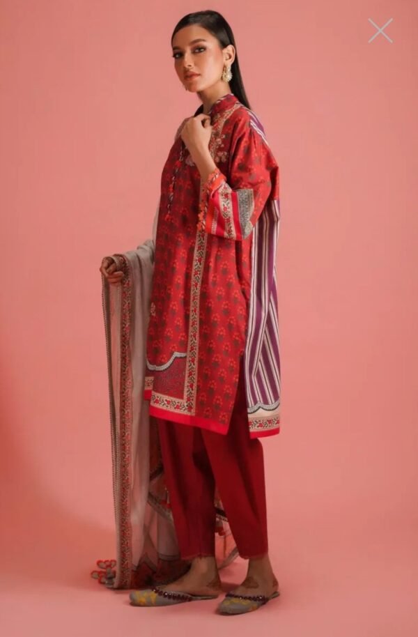 Sana Safinaz 3PC Stitched Mahay Collection H231-017A-BG - Image 3