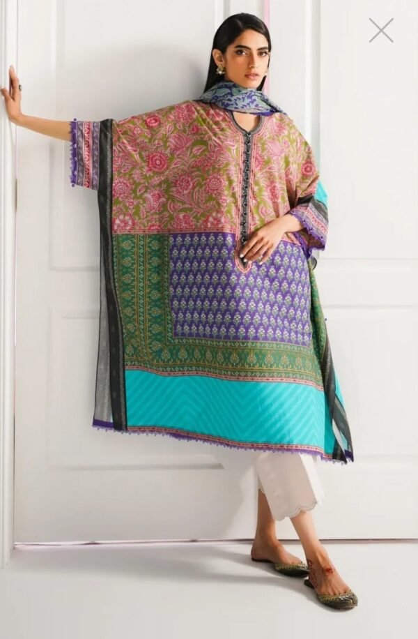 Sana Safinaz 3PC Stitched Mahay Collection H231-014B-G - Image 2