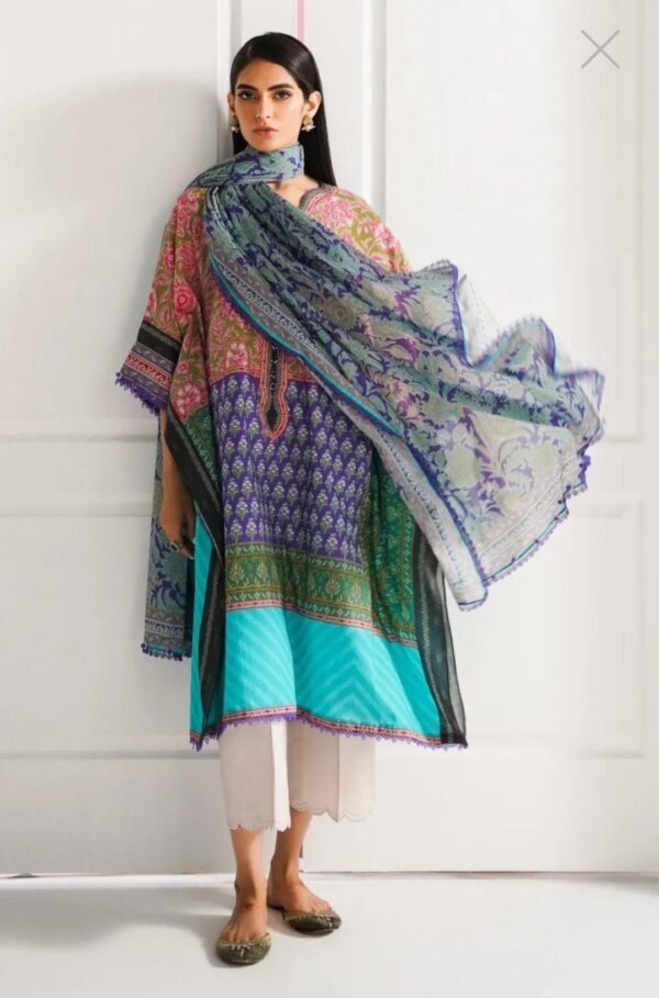 Sana Safinaz 3PC Stitched Mahay Collection H231-014B-G - Image 3