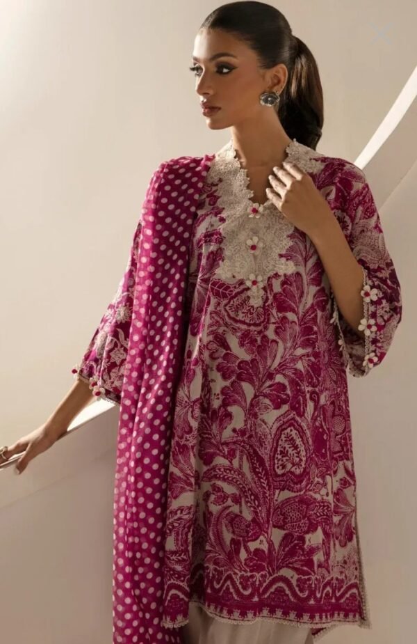 Sana Safinaz 3PC Stitched Mahay Collection H231-011A-BG - Image 2