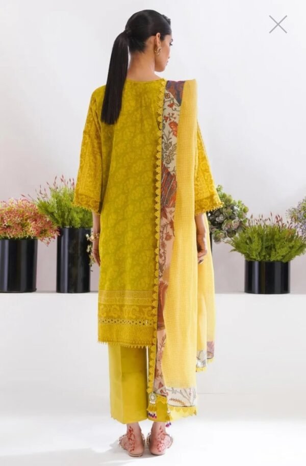 Sana Safinaz 3PC Stitched Mahay Collection H231-005B-AG - Image 4