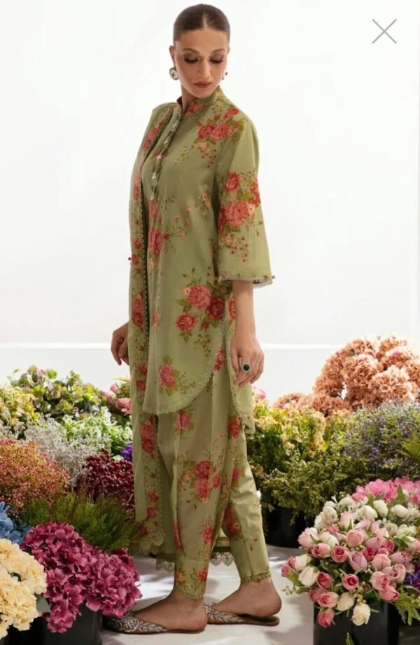 Sana Safinaz 3PC Stitched Mahay Collection H231-010A-AG - Image 2