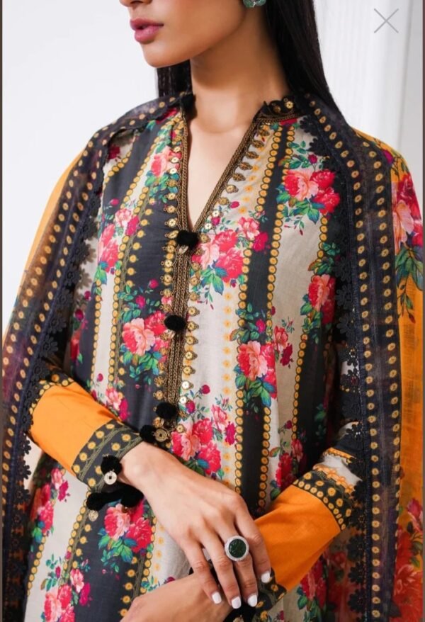 Sana Safinaz 3PC Stitched Mahay Collection H231-024B-CG - Image 2
