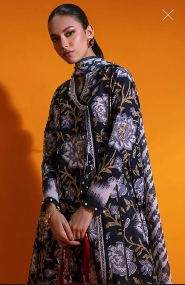 Sana Safinaz 3PC Stitched Mahay Collection H231-030A-BI - Image 2