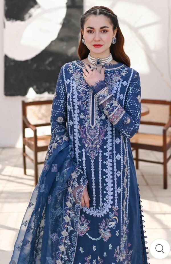 Qalamkar 3PC Stitched Luxury Lawn SP-06 KIRAL - Image 3