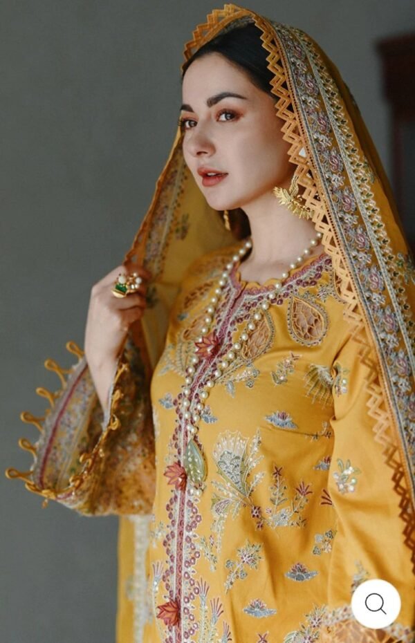 Qalamkar 3PC Stitched Luxury Lawn SP-15 MERAL - Image 2