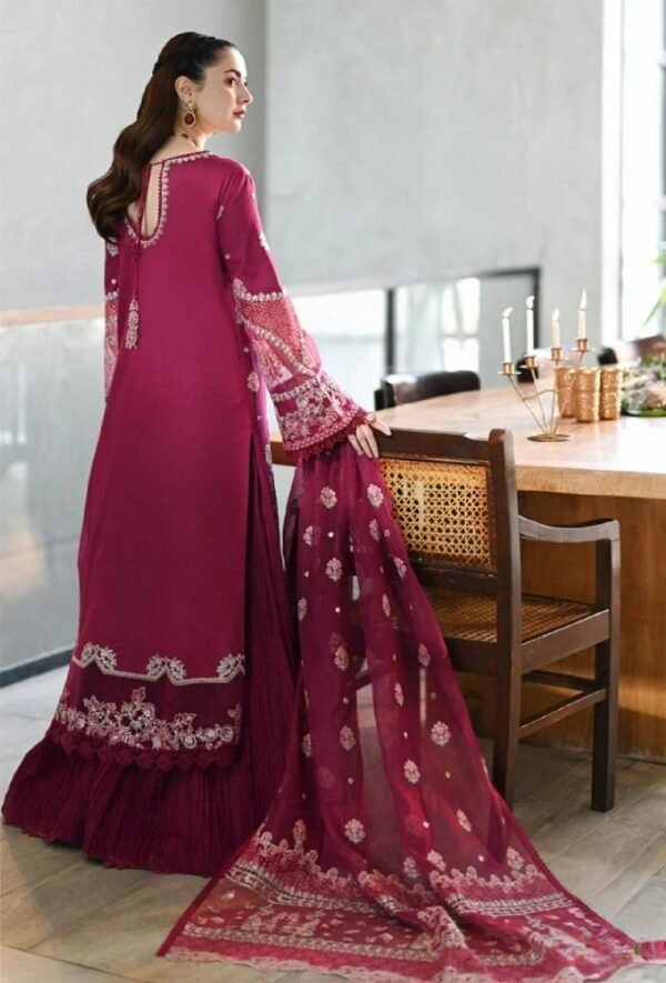 Qalamkar 3PC Stitched Luxury Lawn SP-02 BEYZA - Image 3