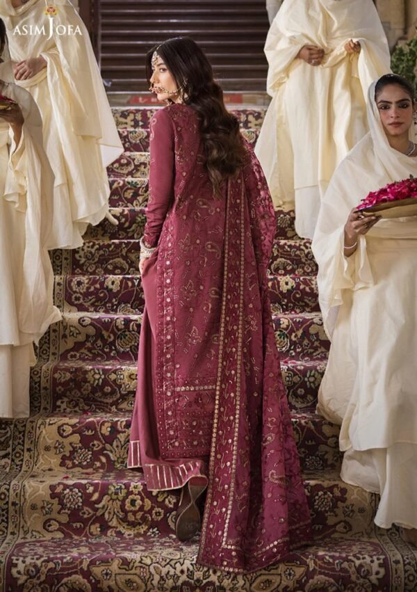 Asim Jofa 3PC Stitched Lucknowi Chikan Kari AJMQ-03 - Image 2