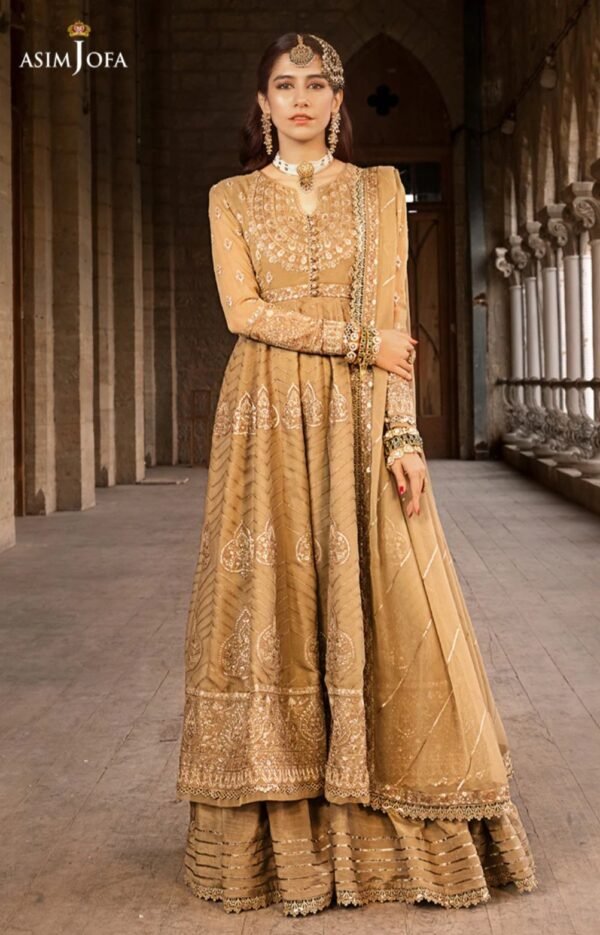 Asim Jofa 3PC Stitched Lucknowi Chikan kari AJMQ-11