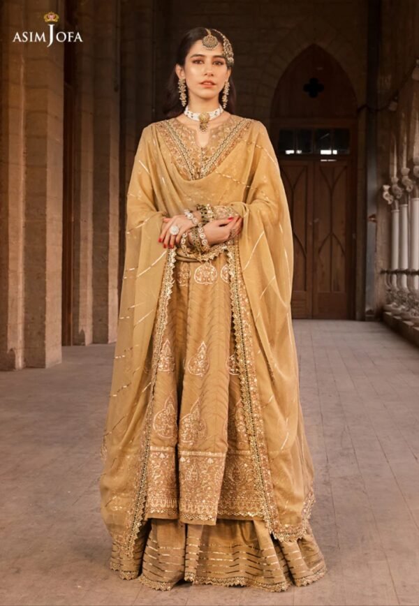 Asim Jofa 3PC Stitched Lucknowi Chikan kari AJMQ-11 - Image 3
