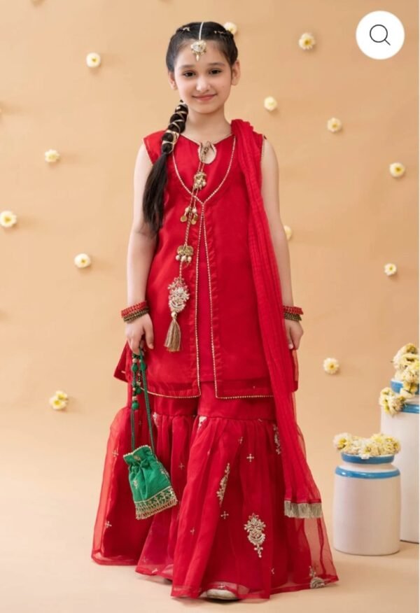 Maria B.Kids Suit Red MKS-EA23-23