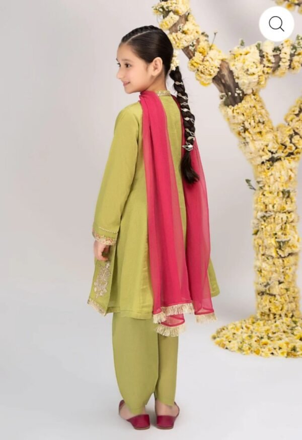Maria B.Kids Suit Pink/Green MKD-EA23-21 - Image 4