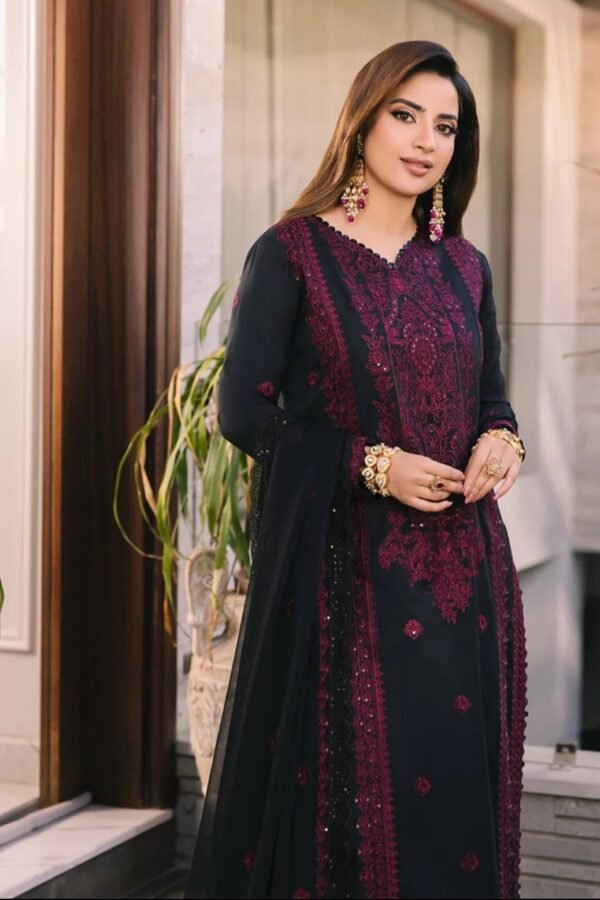 Asim Jofa 3PC Stitched Maahru,Noorie &Meerub Collection AJSM-48 - Image 2