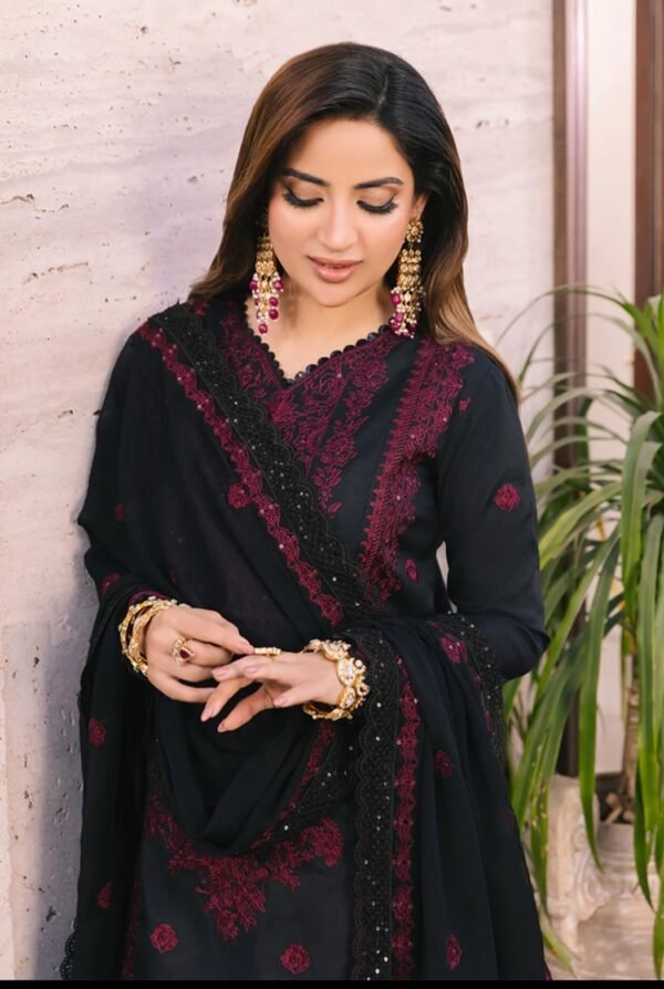 Asim Jofa 3PC Stitched Maahru,Noorie &Meerub Collection AJSM-48 - Image 3